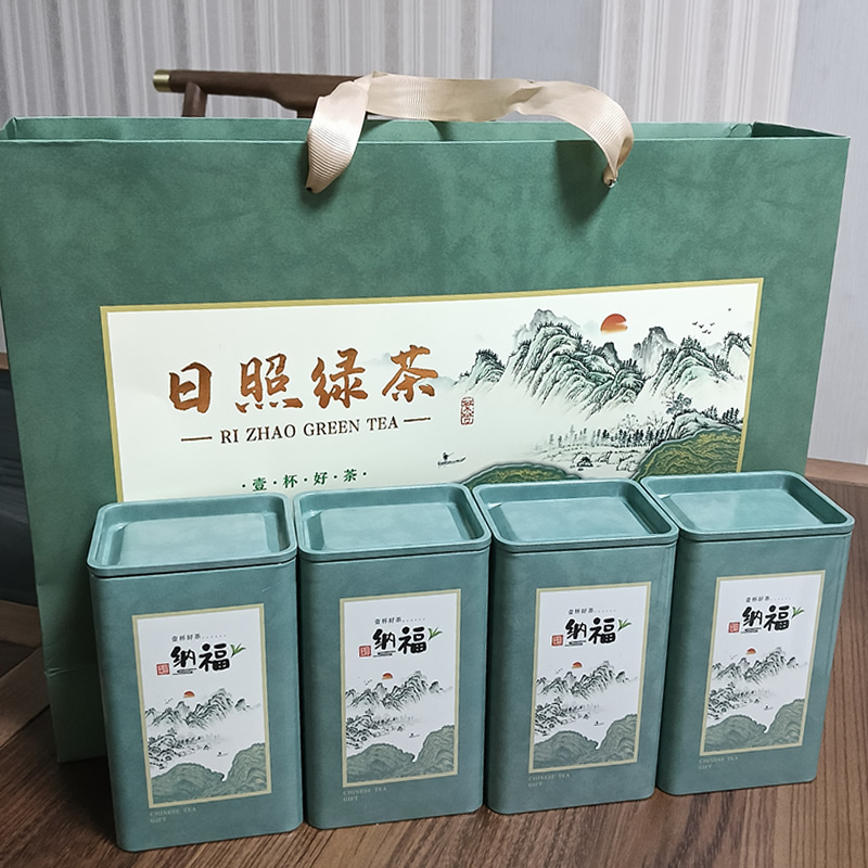 【日照绿茶礼盒装】2025春茶新茶北方海岸绿茶新鲜采摘实惠装耐冲泡栗香浓郁商务茶500g