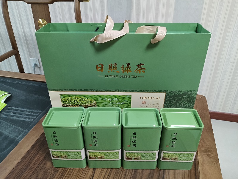 山东特产炒青日照绿茶礼盒装春季新茶250g板栗香好运礼盒