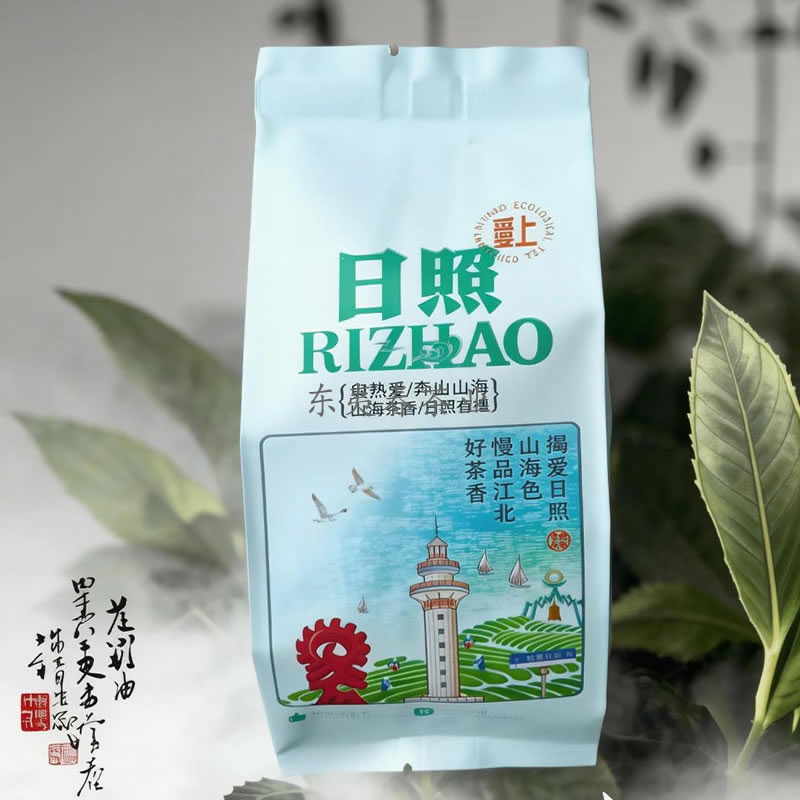 山东特产炒青日照绿茶袋装春季新茶板栗香灯塔袋装